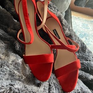 BN - Deep Red Orange Sandal Heels
